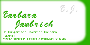 barbara jambrich business card